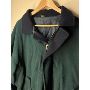 Zero King Juster's Wool Blend Bomber Jacket‎ Mens XL Dark Green Blue Barn Coat